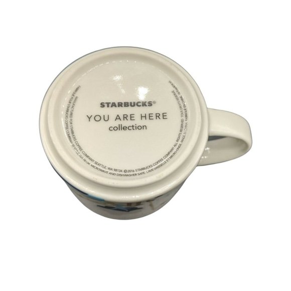 Starbucks 2016 Twin Cities Minnesota You Are Here 14oz Coffee Mug Cup Blue Brown - Picture 4 of 4